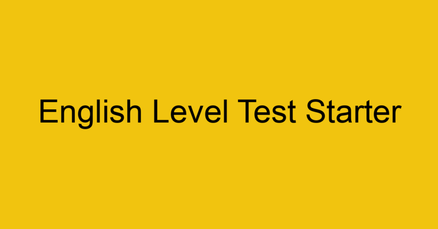 English Level Test Intermediate B1