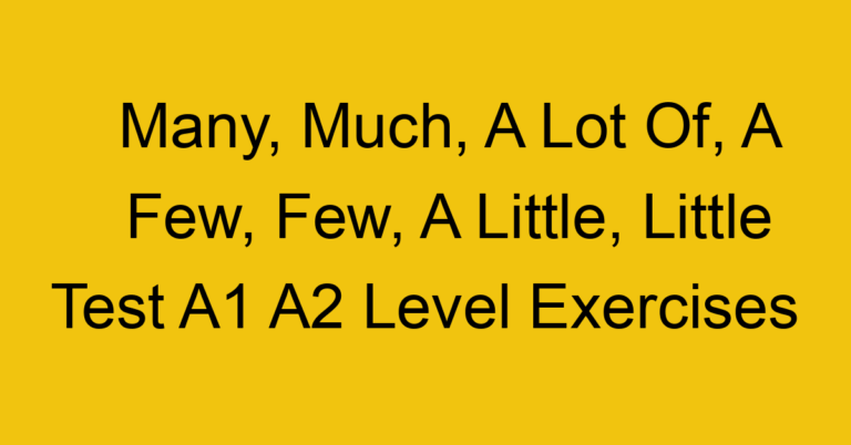 The Modal Verb Can, Can't Test A1 A2 Level Exercises