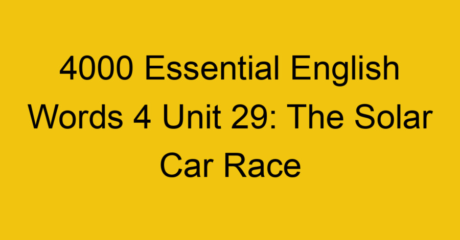 4000 Essential English Words 5 Unit 1: The Little Mice